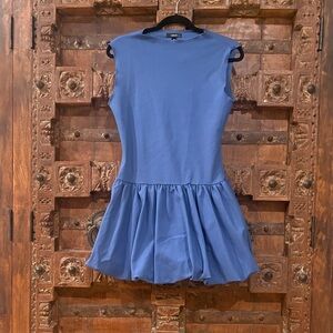 Bloomingdale’s AQUA blue  Sleeveless bubble hem Dress
